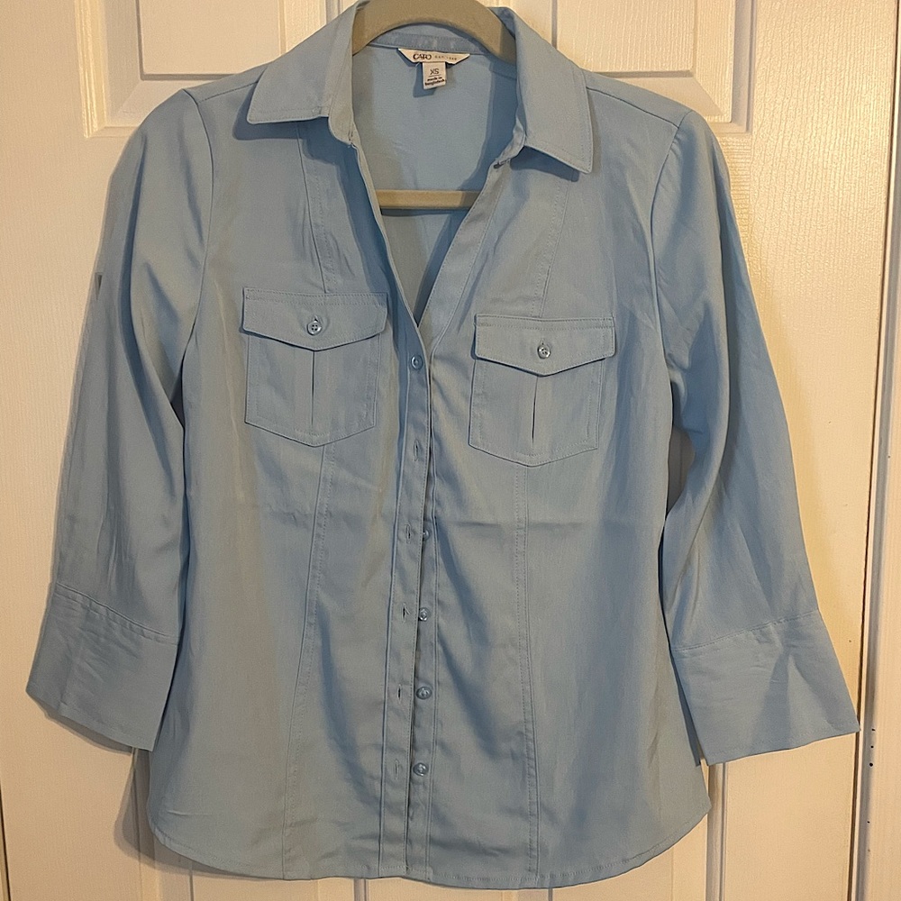 Baby Blue Button Up Shirt